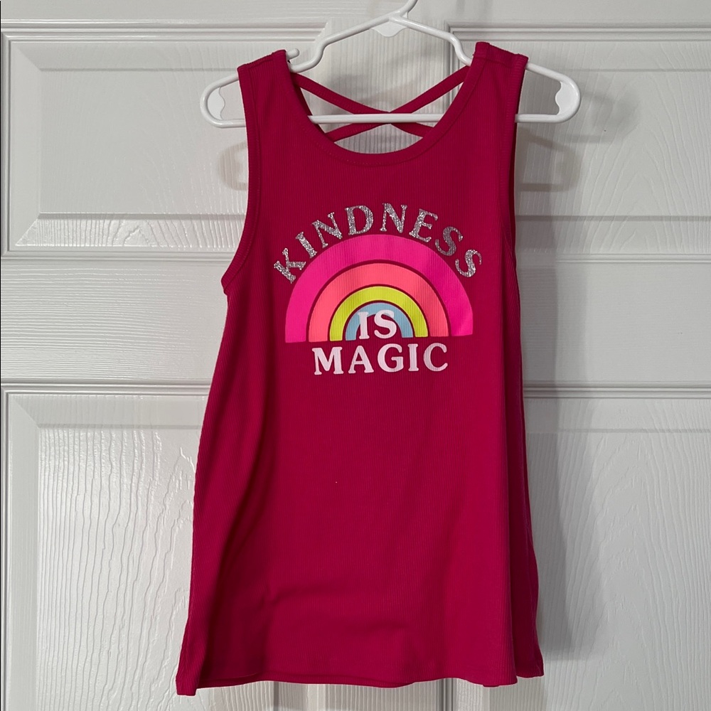 Kids Pink Tank Top - Kindness is Magic